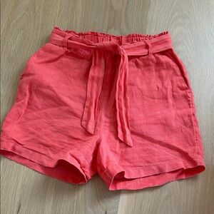 Petit Bateau Coral Tie-Waist Shorts